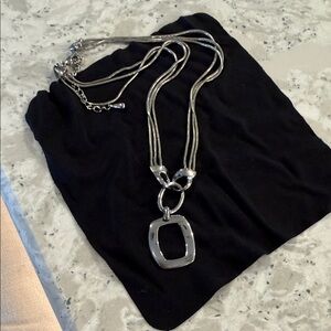 Lia Sophia Silver Multi-Strand Necklace